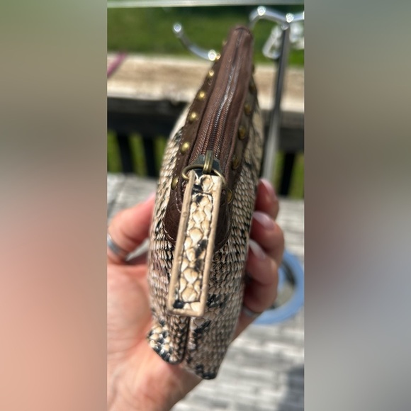 DSW Vegan Snakeskin Clutch Pouch Cosmetic Bag​ - Picture 7 of 9